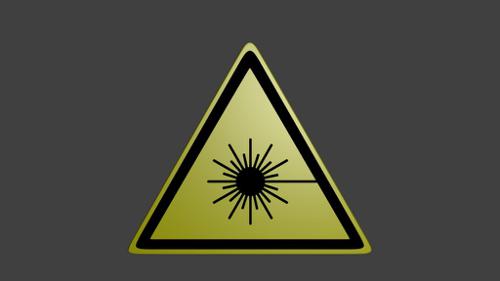 Laser warning sticker / sign (untextured) preview image